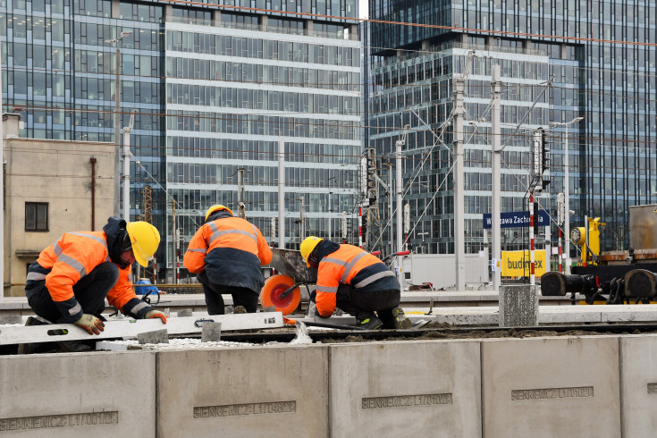 Warszawa Zachodnia, linia średnicowa, warszawska linia średnicowa, budowa peronu, Budimex, WWK