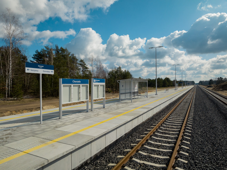 stacja, nowy tor, Chorzele, nowa infrastruktura, powrót pociagów, nowy peron