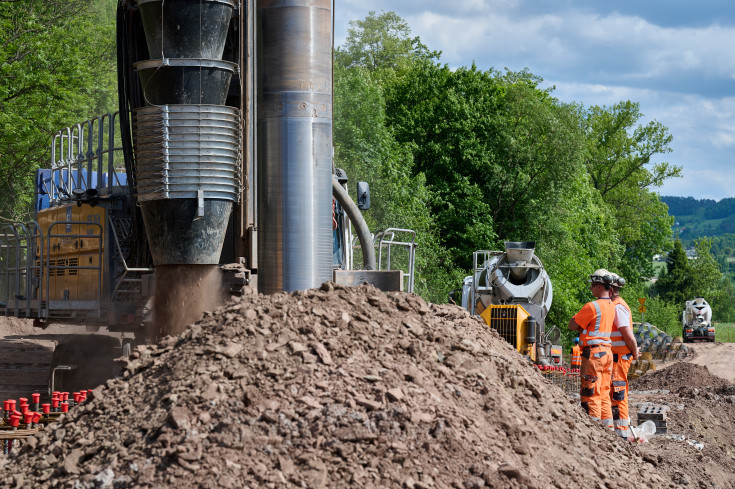 modernizacja, LK104, Limanowa, budowa, maszyna, plac budowy, inwestycja, KPO