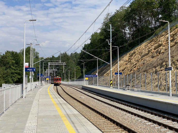 łącznica, nowa infrastruktura, pociąg pasażerski, Barwałd Średni