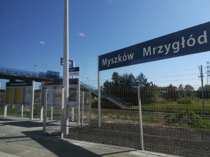 rozkład jazdy, Wiedenka, gablota, Myszków Mrzygłód, nowy tor