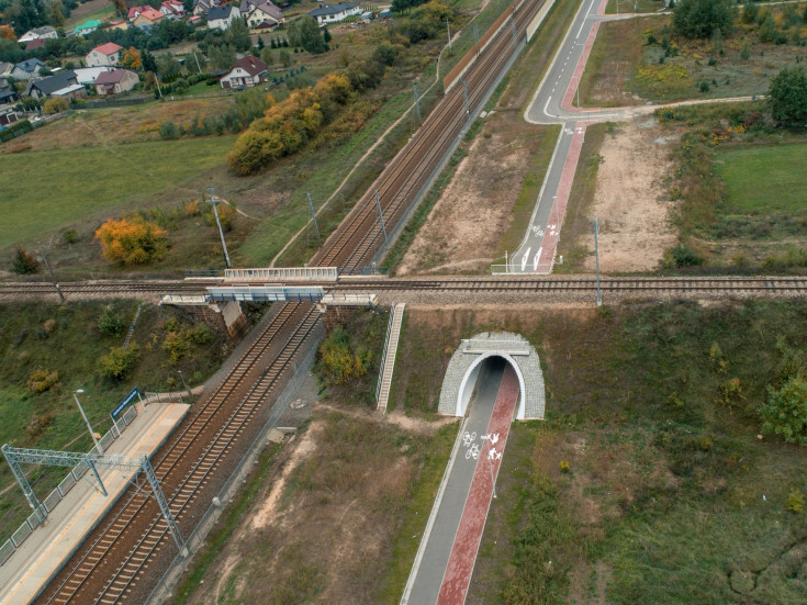 E75, Rail Baltica, Jasienica Mazowiecka, nowe przejście podziemne