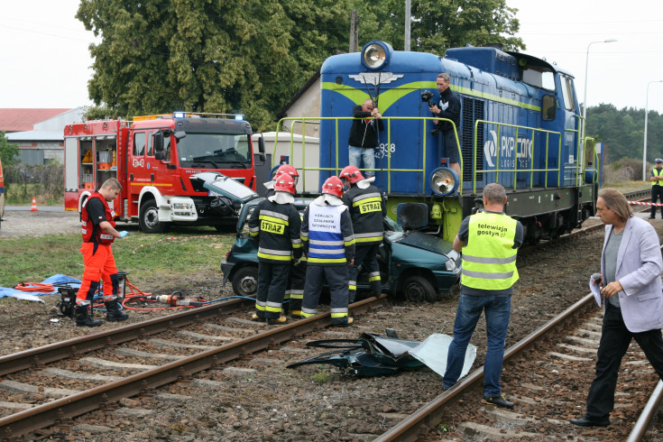 SOK, Straż Ochrony Kolei, bezpieczny przejazd, bezpieczeństwo, zderzenie, wypadek, kampania społeczna, Czeluścin, straż pożarna, policja, ratownik, ratownictwo medyczne, lokomotywa