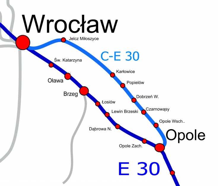 E30, Wrocław, dokumentacja projektowa, Opole, przewóz towarów, mapa, nowa infrastruktura