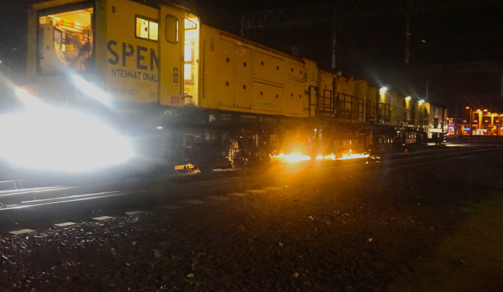 stacja, Tczew, szlifowanie szyn