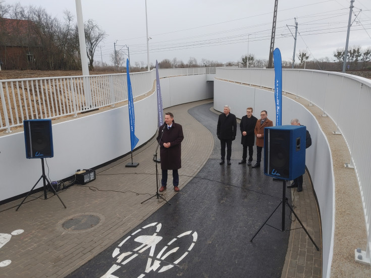 E59, Kiekrz, briefing prasowy, Bresch Arnold, nowa infrastruktura, przejście pieszo-rowerowe