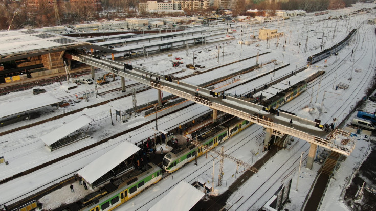 Warszawa Zachodnia, prace na stacji kolejowej, nowy peron