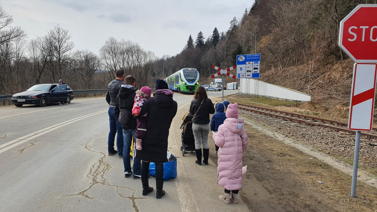 pasażer, pociąg, przejście graniczne, LK108, Krościenko