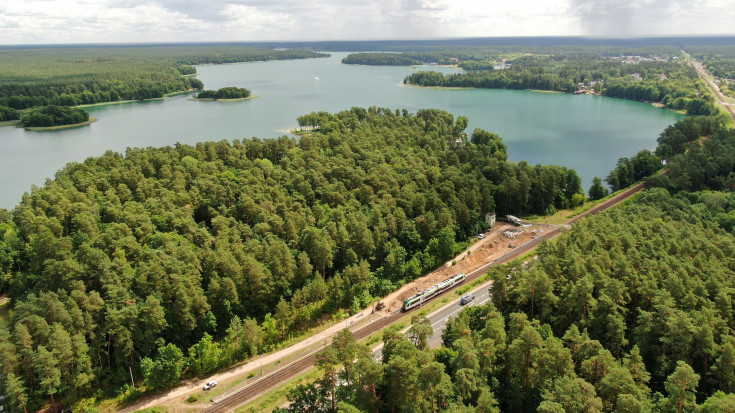 Augustów, nowa infrastruktura, widok z lotu ptaka, jezioro