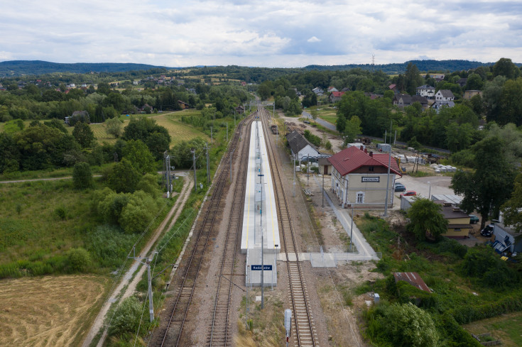 stacja, POIiŚ 2014-2020, LK97, Radziszów, kolejowa zakopianka, nowy peron