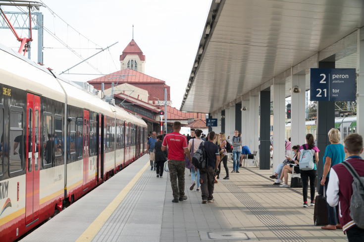 pasażer, peron, LK7, Otwock, stacja, nowa infrastruktura