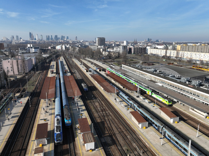 stacja, Warszawa Wschodnia, przetarg, widok z lotu ptaka