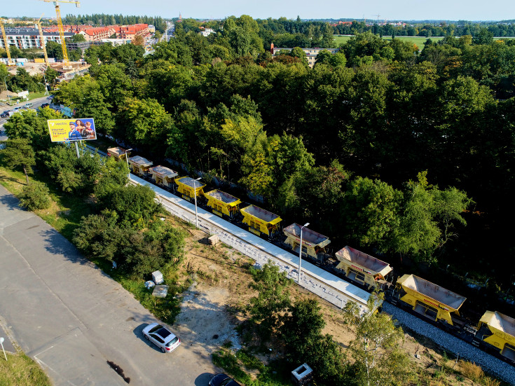 tłuczeń, pociąg towarowy, LK285, nowa infrastruktura, Wrocław Partynice