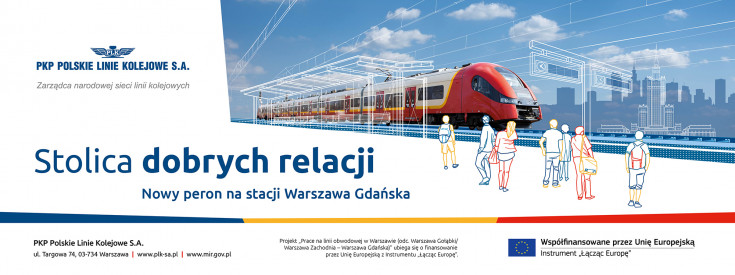 Warszawa, Warszawa Zachodnia, linia obwodowa, Warszawa Koło, Warszawa Kasprzaka, Warszawa Gdańska, banner, warszawska linia obwodowa, Warszawa Wola, Warszawa Młynów, Warszawa Powązki, reklama