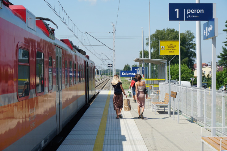 pasażer, pociąg, nowy przystanek, LK14, nowa infrastruktura, Kolumna