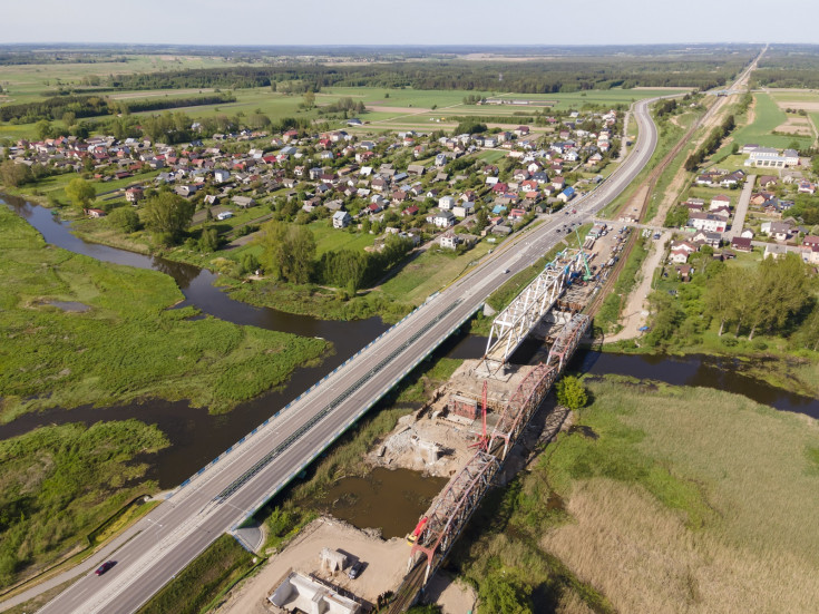 E75, Rail Baltica, prace budowlane, nowa infrastruktura, most nad Narwią