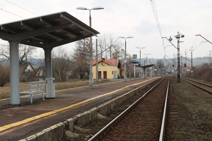 POIiŚ 2014-2020, małopolskie, przed modernizacją, Lasek, przystanek, kolejowa zakopianka