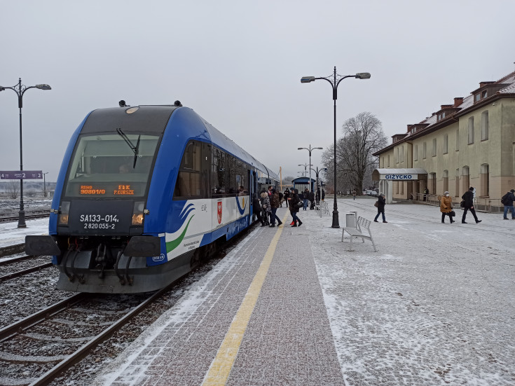 pasażer, peron, elektryfikacja, Giżycko, pociąg, LK38