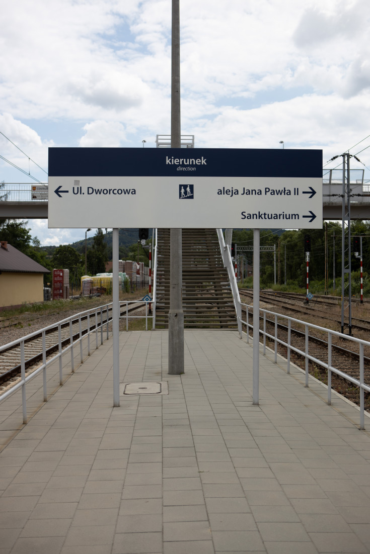 peron, POIiŚ 2014-2020, Małopolska, LK97, Kalwaria Zebrzydowska, Kalwaria Zebrzydowska Lanckorona, kolejowa zakopianka