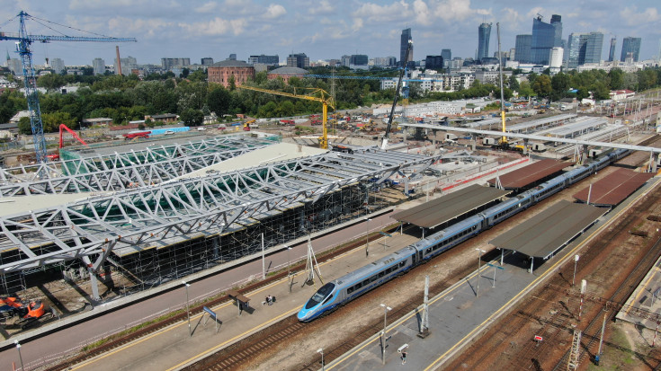 Warszawa Zachodnia, linia średnicowa, warszawska linia średnicowa, Budimex, modernizacja stacji, dron, WWK