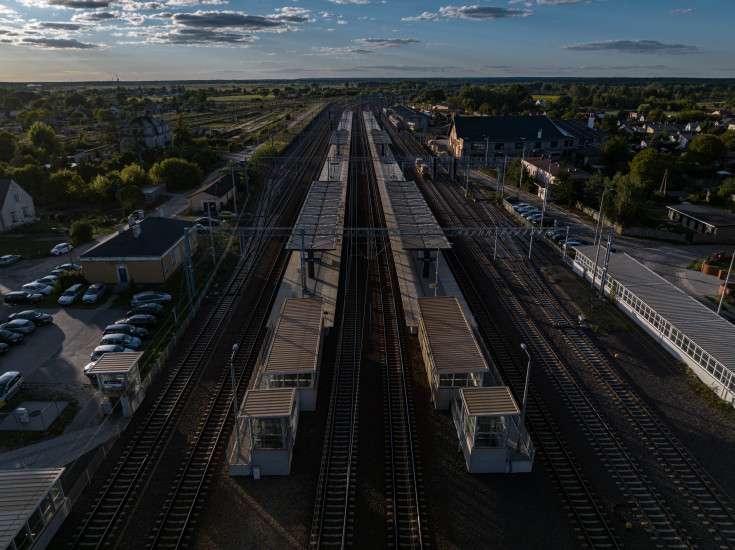 Dęblin, stacja, infrastruktura kolejowa, dron, zdjęcia z drona