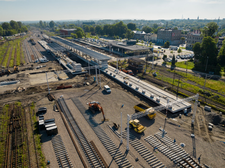 Oświęcim, LK93, nowa infrastruktura, prace na stacji kolejowej