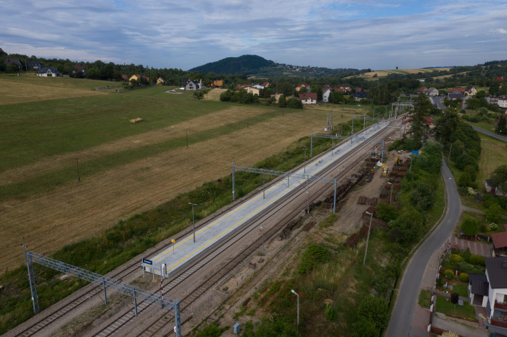 stacja, POIiŚ 2014-2020, LK97, Stronie, kolejowa zakopianka, nowy peron