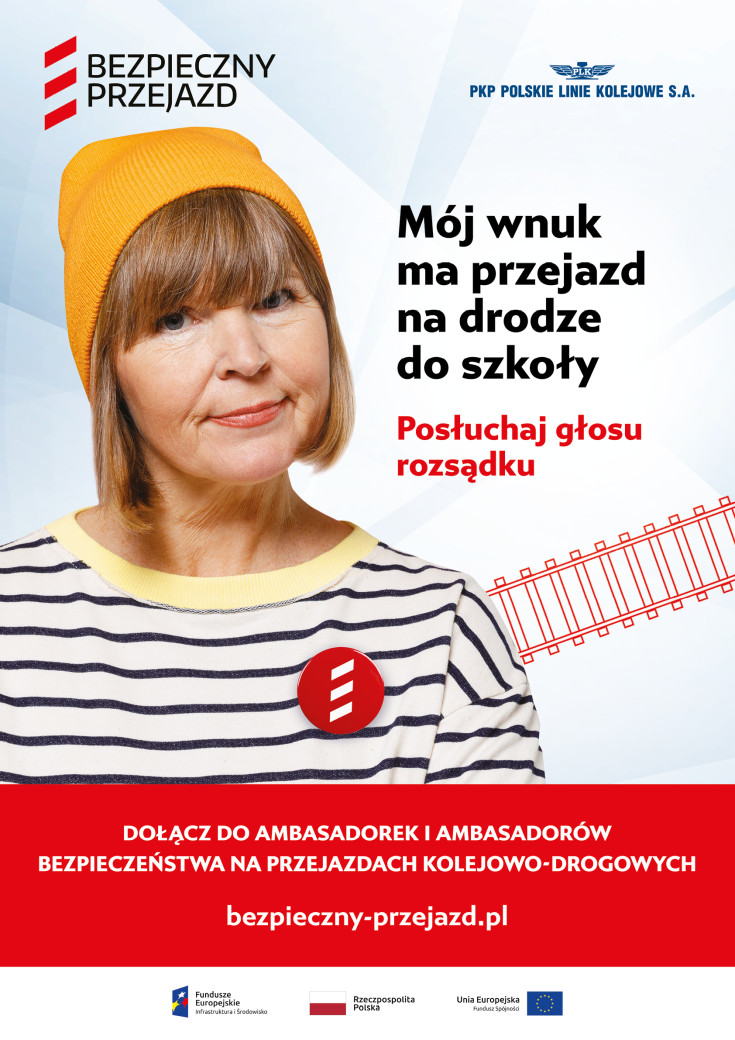 bezpieczny przejazd, bezpieczeństwo, kampania społeczna, materiał informacyjny, materiał edukacyjny, plakat, materiał promocyjny, ambasadorka bezpieczeństwa, ambasadorki bezpieczeństwa, ambasador bezpieczeństwa, ambasadorzy bezpieczeństwa