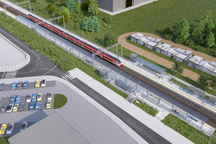 Oborniki Miasto, LK354, wizualizacja, przystanek