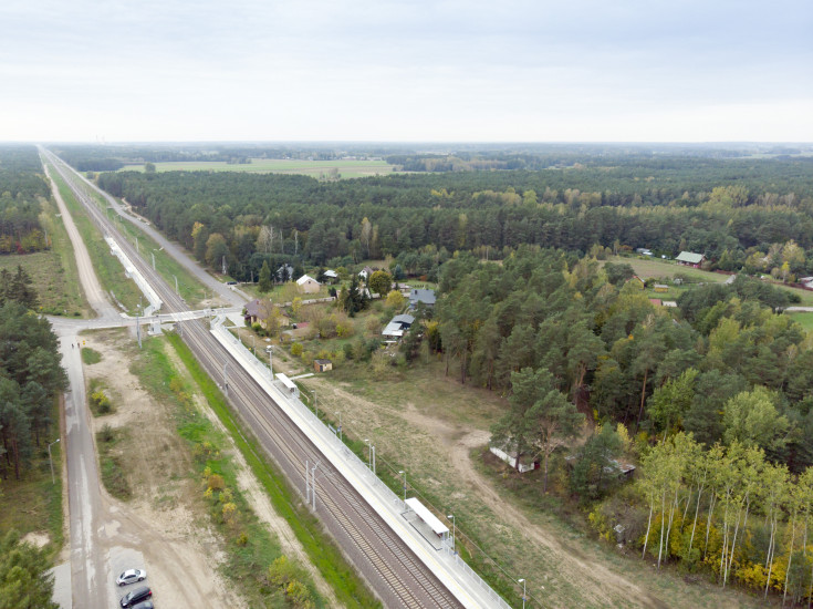 E75, Rail Baltica, CEF, nowy przystanek, Zaręby Kościelne