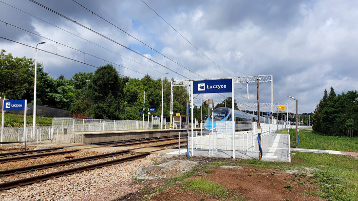 Pendolino, LK8, Łuczyce, nowa infrastruktura, pociąg pasażerski, przystanek