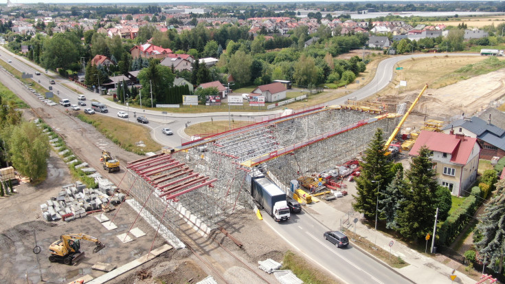 Mielec, LK25, prace budowlane, nowy wiadukt drogowy