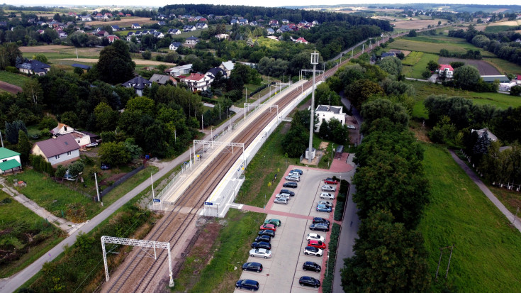 LK8, Łuczyce, nowa infrastruktura, przystanek, widok z lotu ptaka