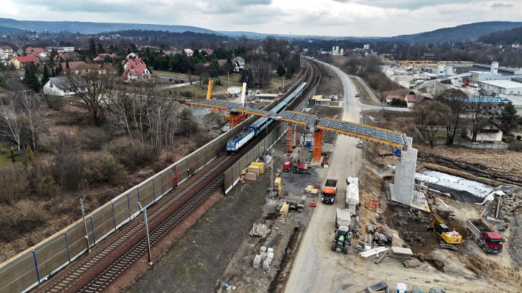 E30, Wola Filipowska, nowy wiadukt, nowa infrastruktura, widok z lotu ptaka