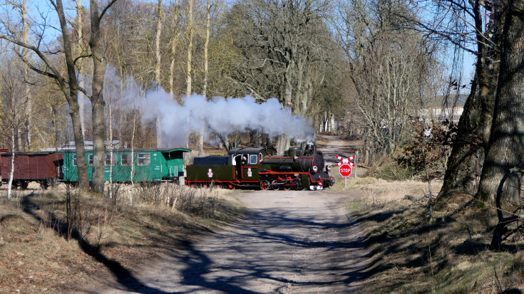 przejazd kolejowo-drogowy, parowóz