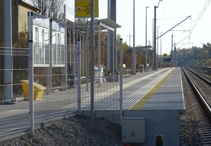 LK22, nowy peron, podniesienie prędkości, Bieliny Opoczyńskie