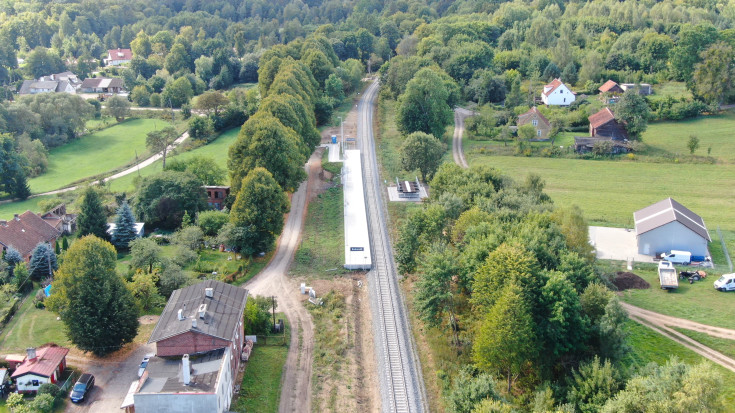 nowy przystanek, LK221, powrót pociagów, nowy peron, Bukwałd