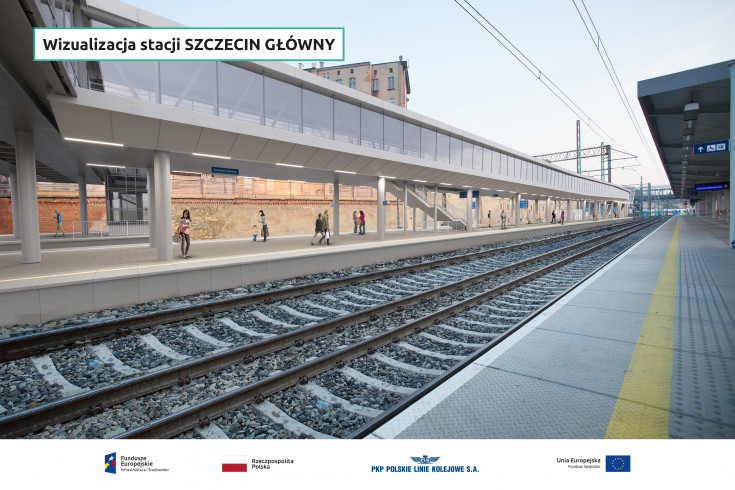 stacja, POIiŚ 2014-2020, Szczecin Główny, wizualizacja