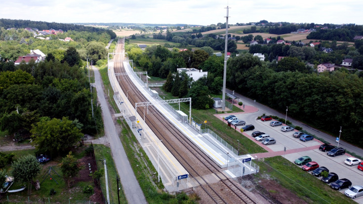 LK8, Łuczyce, nowa infrastruktura, przystanek, widok z lotu ptaka