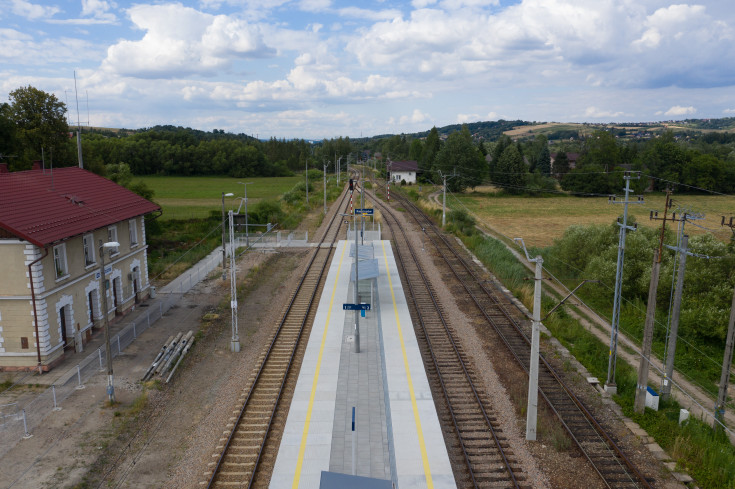 stacja, POIiŚ 2014-2020, LK97, Radziszów, kolejowa zakopianka, nowy peron