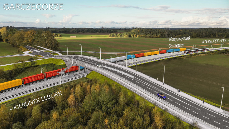 nowy przystanek, LK229, wizualizacja, nowa infrastruktura, elektrownia jądrowa, Garczegorze