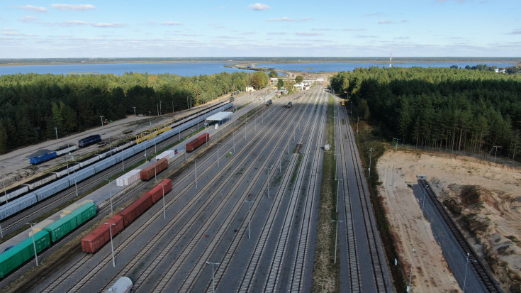 stacja, pociąg towarowy, Siemianówka, zalew