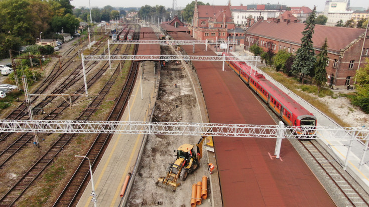 E30, tor, Opole Główne, prace na stacji kolejowej