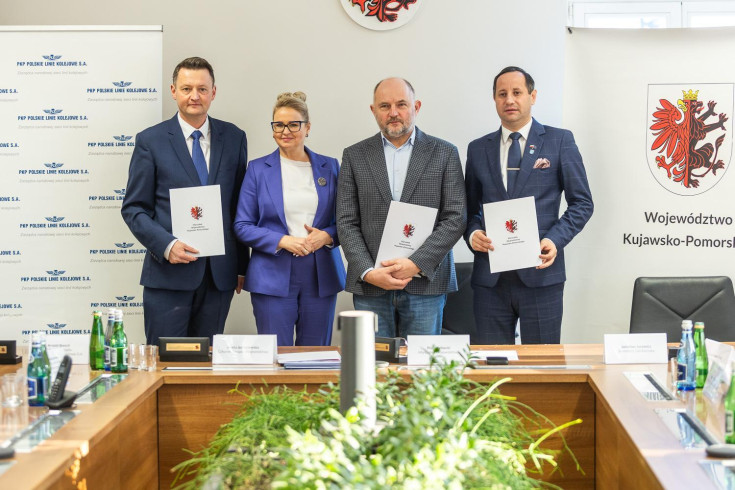 briefing prasowy, Bresch Arnold, list intencyjny, nowe połączenia kolejowe, LK245, Aleksandrów Kujawski, Ciechocinek, Miasto Ciechocinek, Urząd Marszałkowski Województwa Kujawsko-Pomorskiego