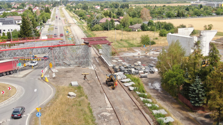 Mielec, LK25, prace budowlane, nowy wiadukt drogowy