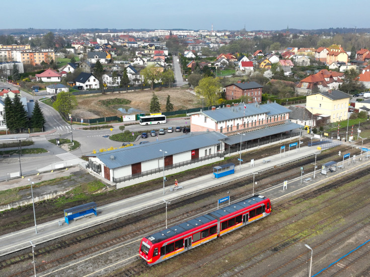 stacja, Kościerzyna, LK201, widok z lotu ptaka