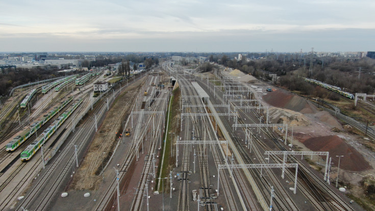 Warszawa Zachodnia, warszawska linia średnicowa, Budimex, WWK, zdjęcia z drona