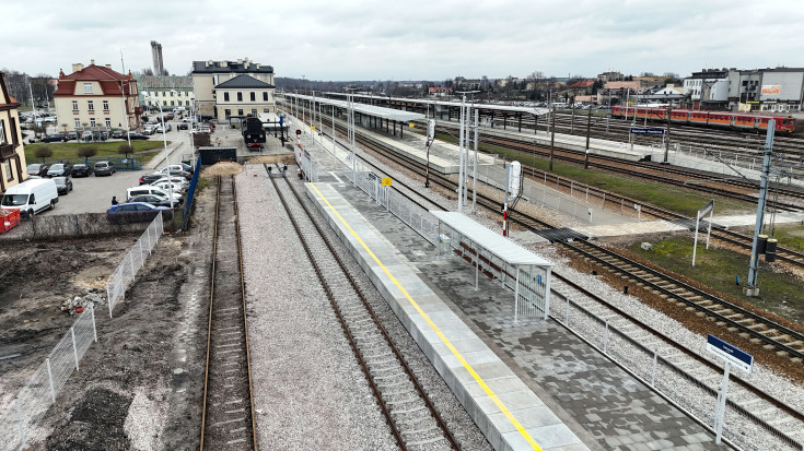 stacja, Skarżysko-Kamienna, LK25, nowa infrastruktura, widok z lotu ptaka, nowy peron