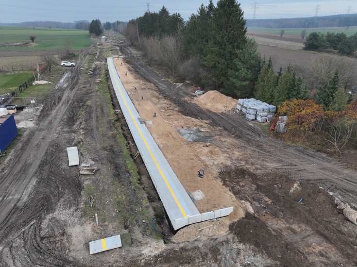 nowy przystanek, prace budowlane, Koziki