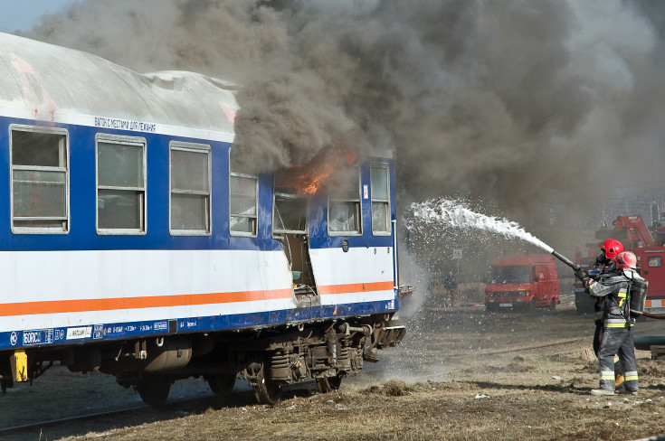 bezpieczeństwo, Legnica, PKP Intercity, straż pożarna, ratownictwo techniczne, awaria, ratownictwo, PKP Cargo, ćwiczenia, pożar, ogień, gaszenie pożaru